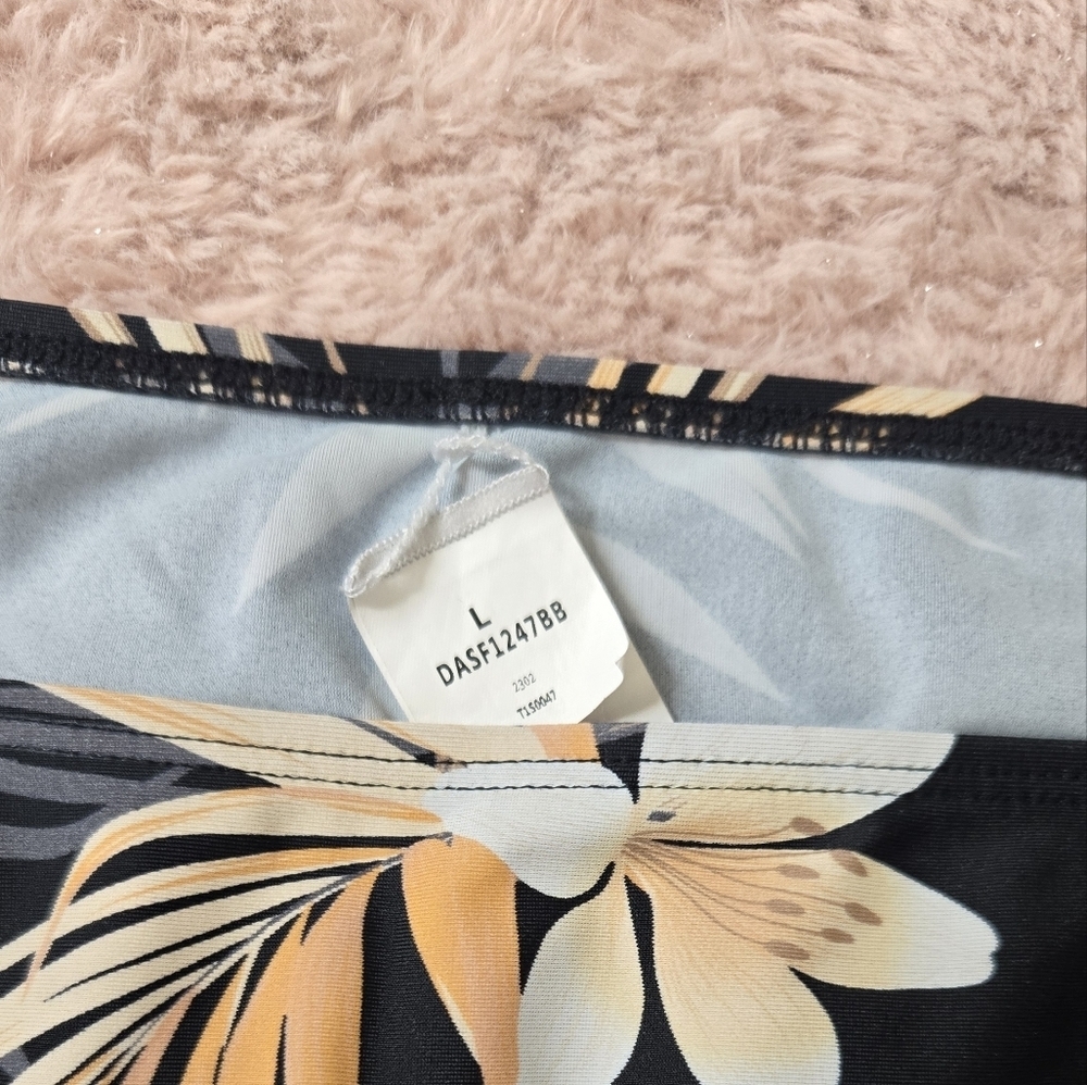 3/$20 Floral Tropical Bikini Bottoms Set Blue Black Pink Brown - Picture 3 of 4